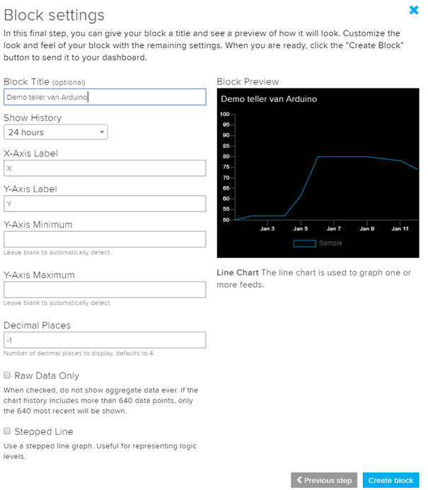 Aanpassen instellingen knop