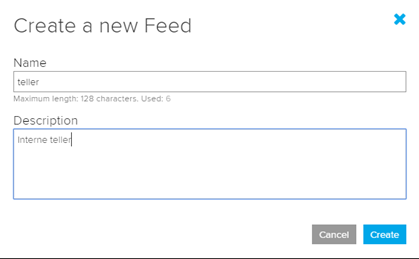 Nieuwe feed aanmaken